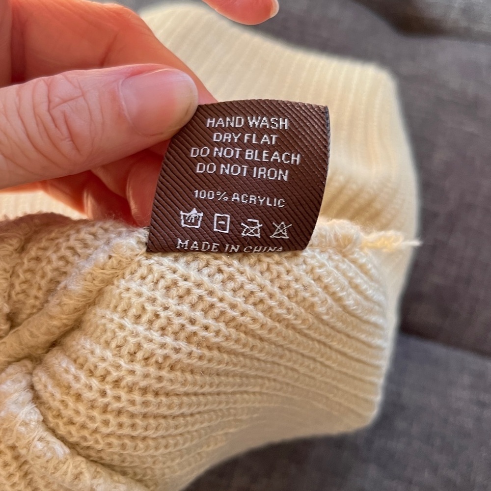 New with tags Maison Article Cream Knit Beanie - Picture 4 of 4